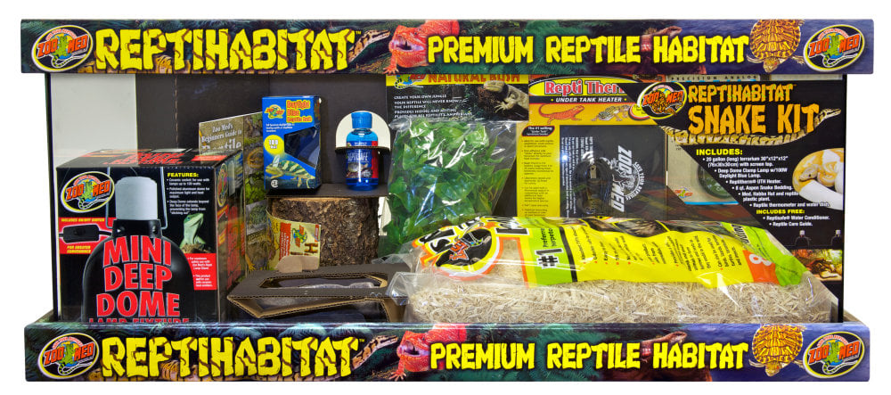 ZOOMED ReptiHabitat Kit Tortues Aquatiques 76x30x30cm avec Éclairage UVB et Filtre Submersible