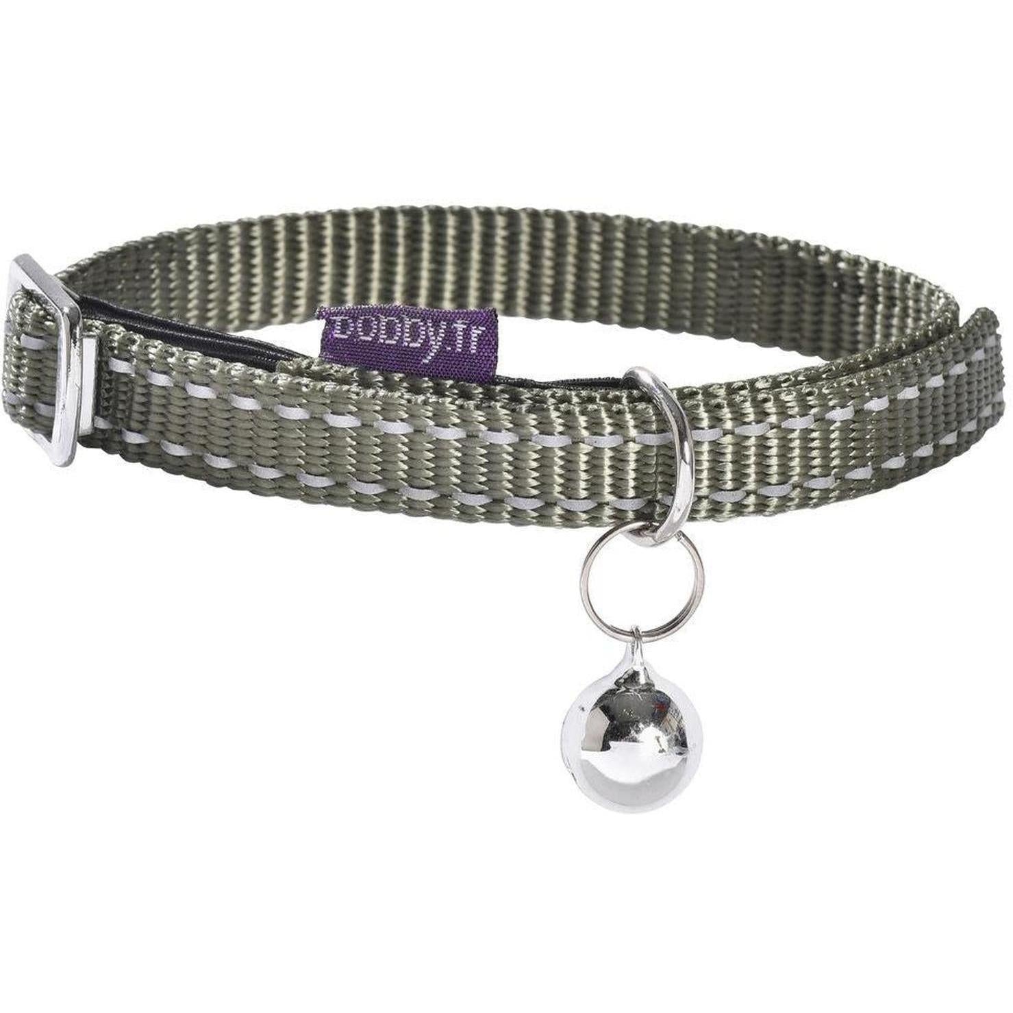ZOOMALIN Collier Chat Safe Nylon Réfléchissant Clochette Sécurité Dégagement Rapide 17-26cm Couleur Vive