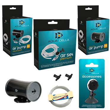 LAROY AIR PUMP 200 Pompe à air pour aquarium et bassin 13x7.5x8.5 cm Noir Débit 200 L/min
