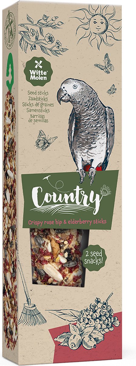 COUNTRY Sticks Perroquet Pomme & Sureau 2x70g