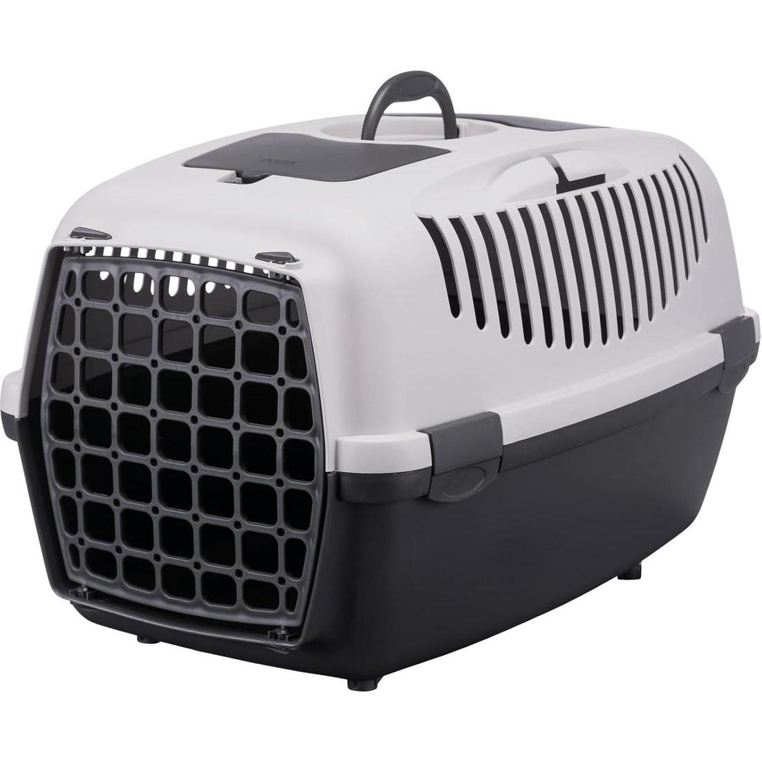 TRIXIE Box de transport Capri 3 S 40 x 38 x 61 cm Gris foncé/Gris clair