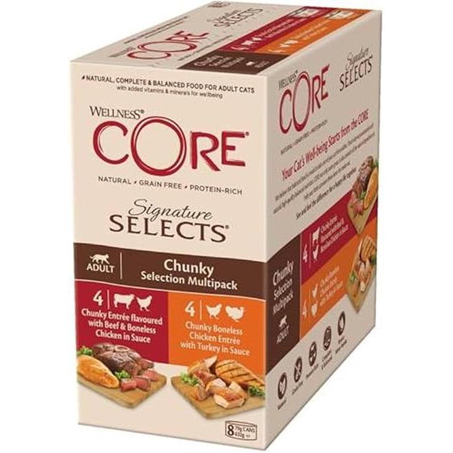 WELLNESS CORE Signature Selects Nourriture humide pour chat Thon Skipjack et Saumon 79g