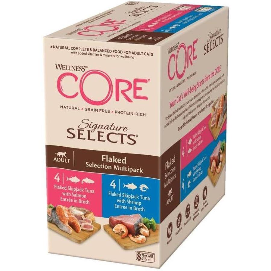 WELLNESS CORE Signature Selects Nourriture humide pour chat Thon Skipjack et Saumon 79g