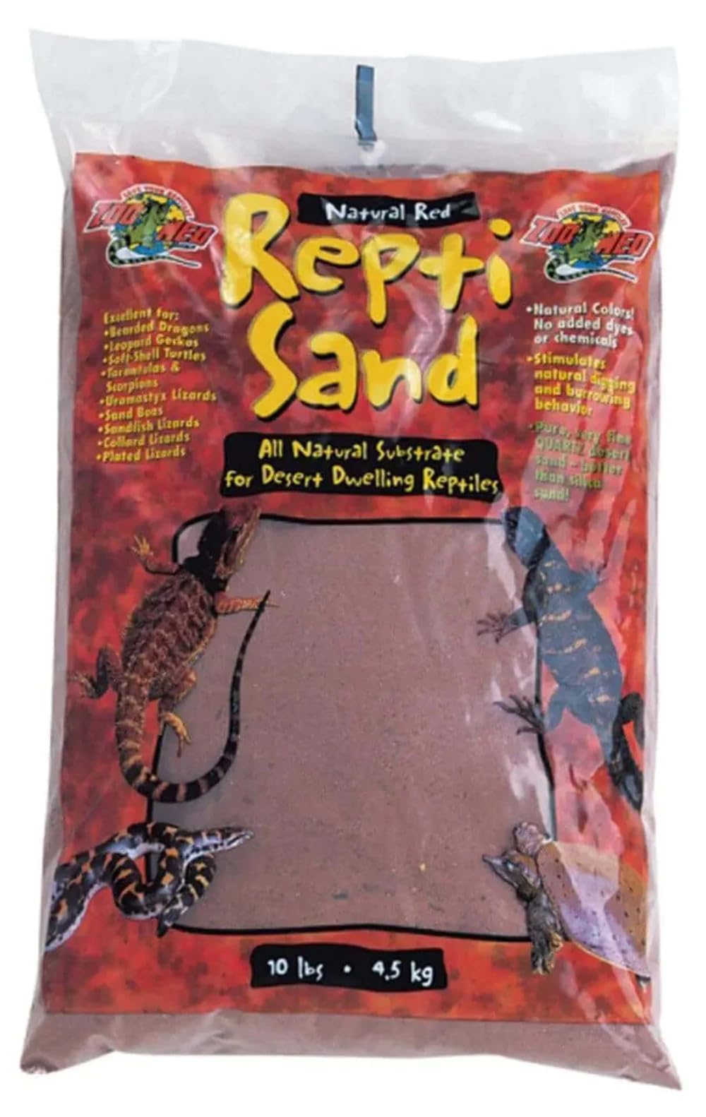 ZOOMED Repti Sand Noir 4,5kg Substrat Naturel pour Reptiles Désertiques