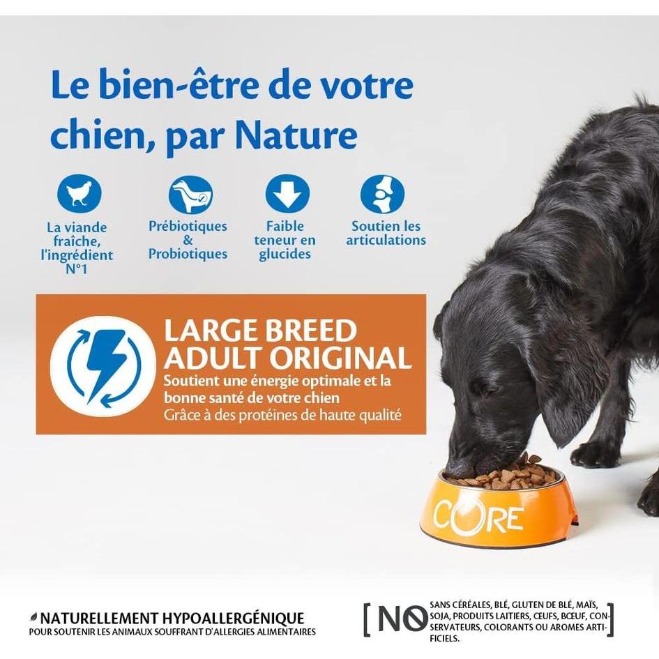 WELLNESS CORE Large Breed Adult Original Poulet 10kg