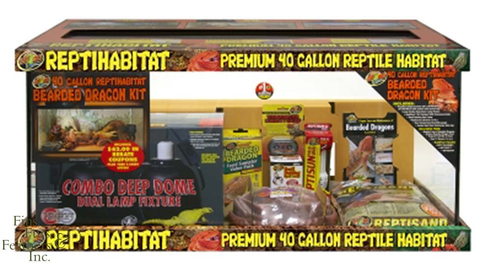 ZOOMED ReptiHabitat Kit Juvenile Dragon Barbu 76x30x30cm Terrarium Complet 20 Gallons