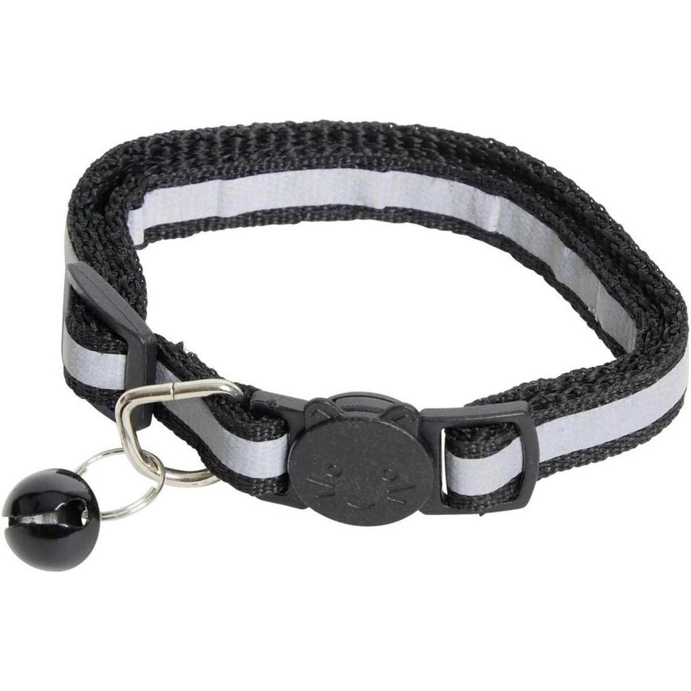ZOOMALIN Collier Chat Safe Nylon Réfléchissant Clochette Sécurité Dégagement Rapide 17-26cm Couleur Vive