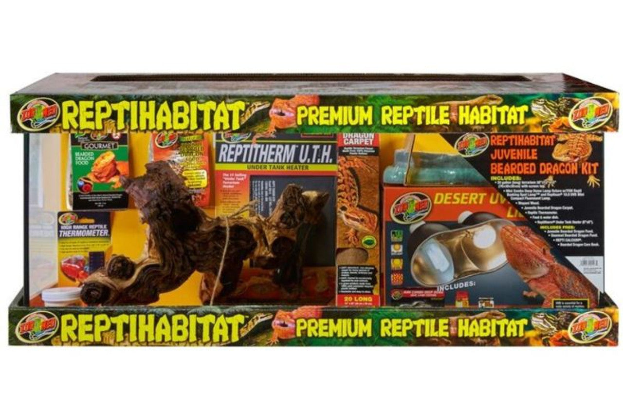 ZOOMED ReptiHabitat Kit Juvenile Dragon Barbu 76x30x30cm Terrarium Complet 20 Gallons