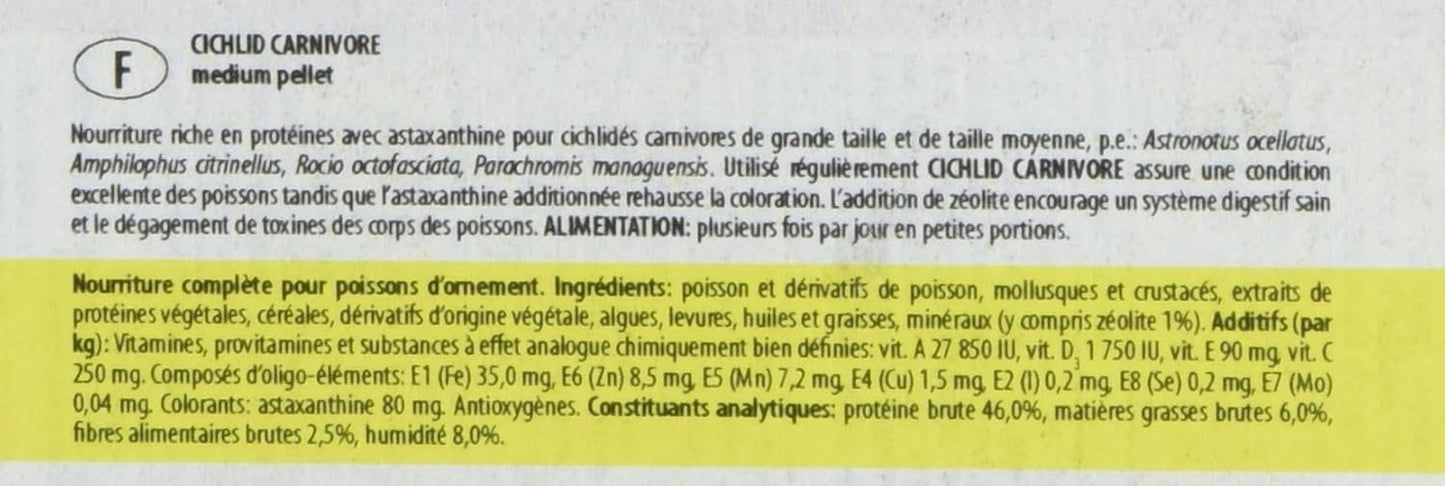 TROPICAL Cichlid Carnivore Medium Pellet 5L 1.8kg