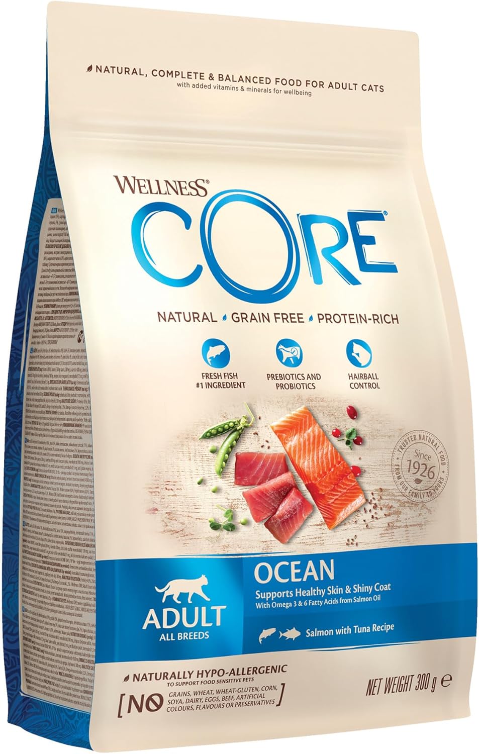 WELLNESS CORE Chat Croquettes Ocean Saumon & Thon 300g