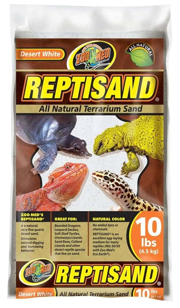 ZOOMED Repti Sand Noir 4,5kg Substrat Naturel pour Reptiles Désertiques