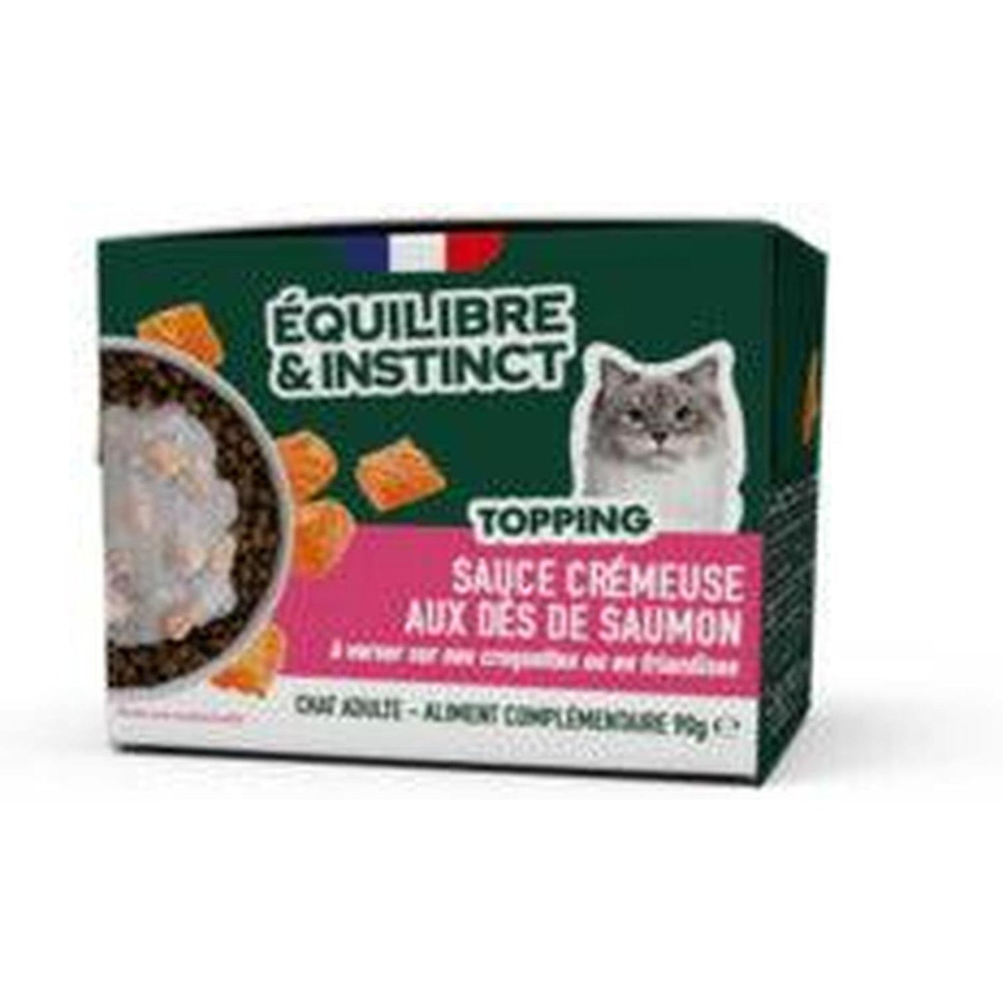 EQUILIBRE & INSTINCT Sauce crémeuse au dés de saumon Chat Adulte 90g