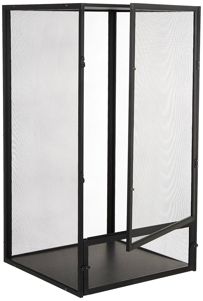 ZOOMED Terrarium ReptiBreeze Double Portes 91x46x91cm Aluminium Noir