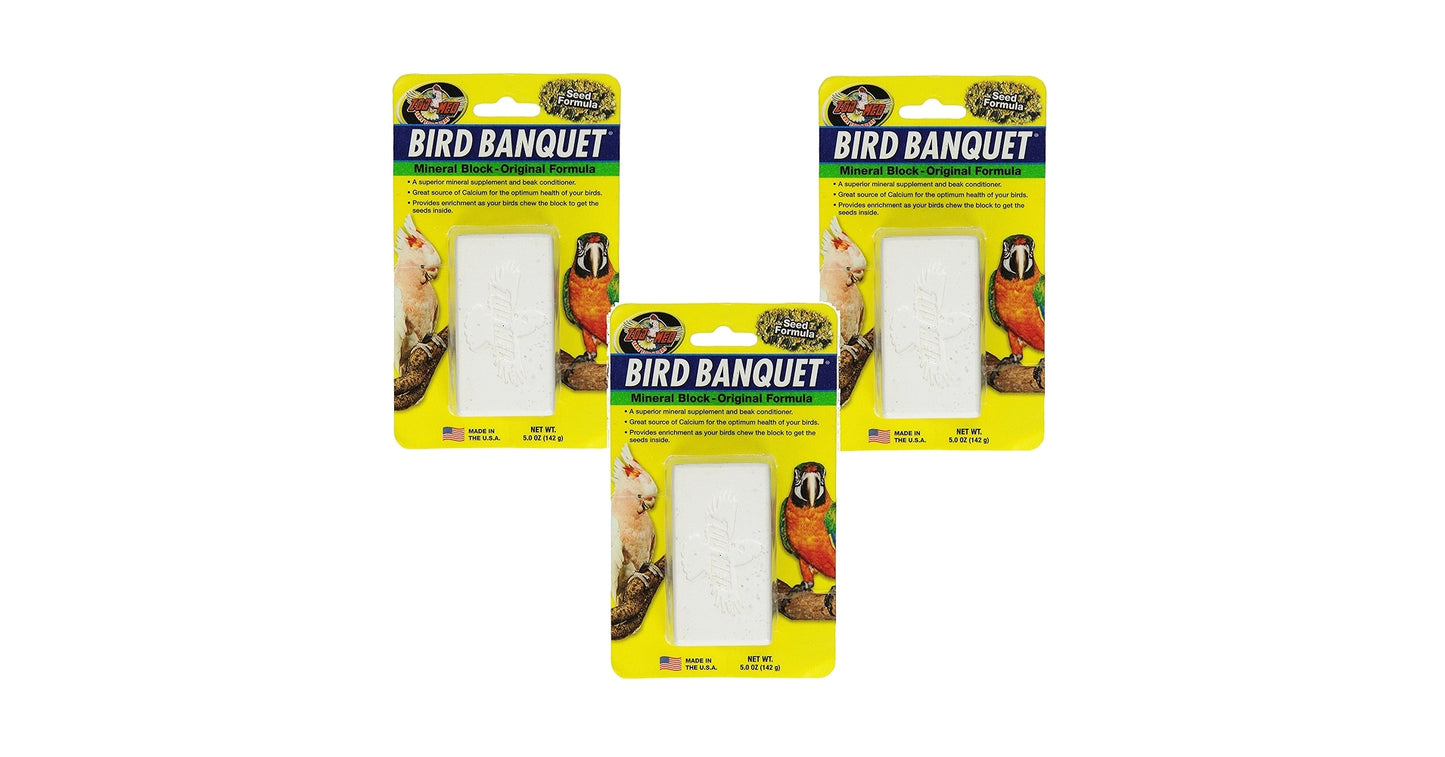 ZOOMED Bird Banquet Mineral Block with Fruit Small 1.25oz
