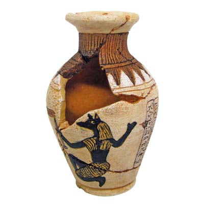 AMPHORE EGYPTE AVEC TROUS 8.8x8.8x13.7cm