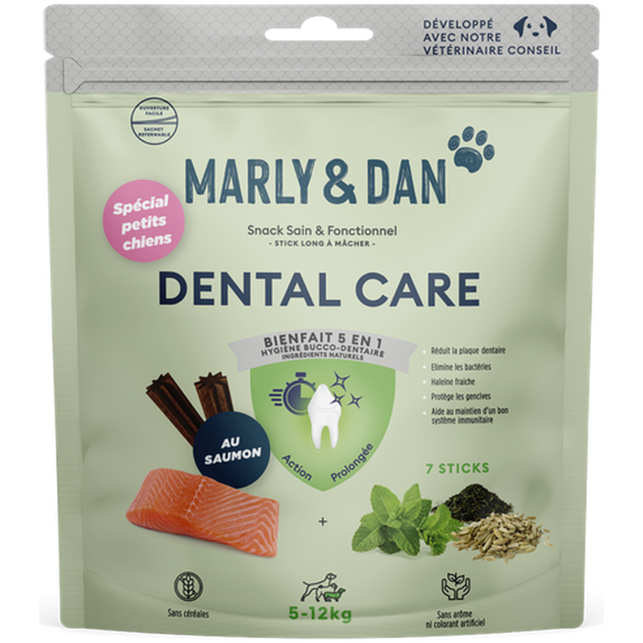 MARLY ET DAN Dental seau 28 sticks Chien S 400g