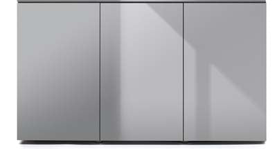 AQUAEL Meuble Glossy 150 Gris portes acrylique pour aquarium 150x50x72 cm finition brillante