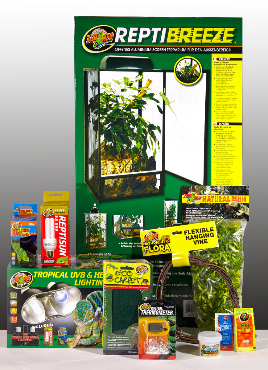 ZOOMED Terrarium Crested Gecko Kit 30x30x46 cm