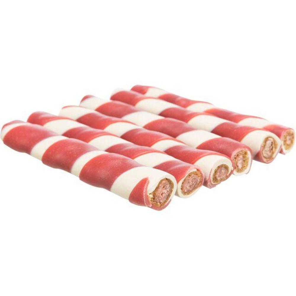 TRIXIE Rouleaux fourrés au canard en vrac 10 cm 17g Lot de 100 pièces