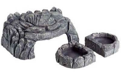 FEEDING DISHES HIDEOUT 3 IN 1 22x14x9cm REPTIZOO