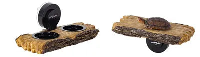 MANGEOIRE DOUBLE 2 en 1 ou RAMPE TORTUES AVEC VENTOUSES 20x9.5x3cm