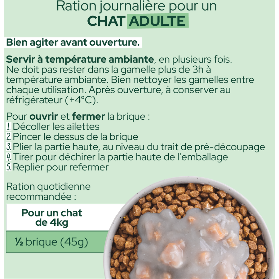 EQUILIBRE & INSTINCT Sauce crémeuse au dés de saumon Chat Adulte 90g