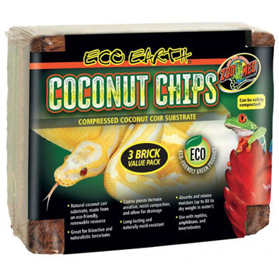 Eco Earth COCONUT CHIPS 3 briques x 500g Zoomed