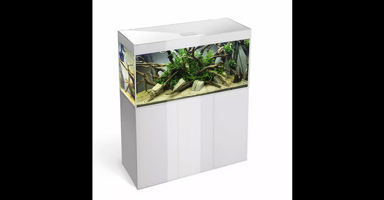 AQUAEL Meuble Glossy 150 Blanc Portes Acrylique 150x50x72cm