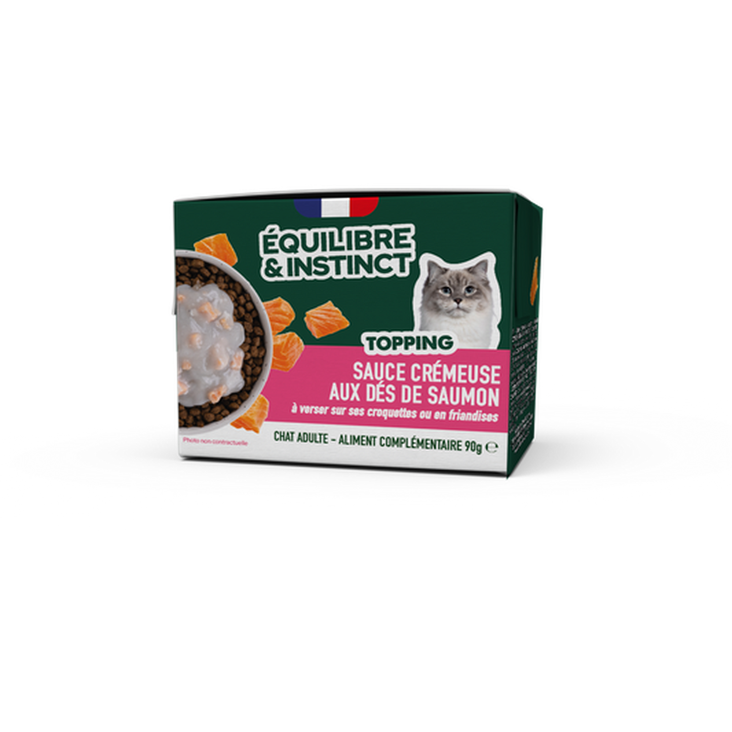 EQUILIBRE & INSTINCT Sauce crémeuse au dés de saumon Chat Adulte 90g