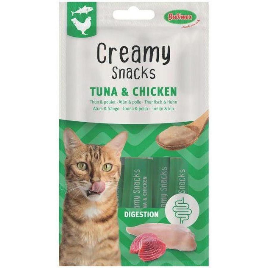 Creamy Snacks Chat x4, thon/poulet