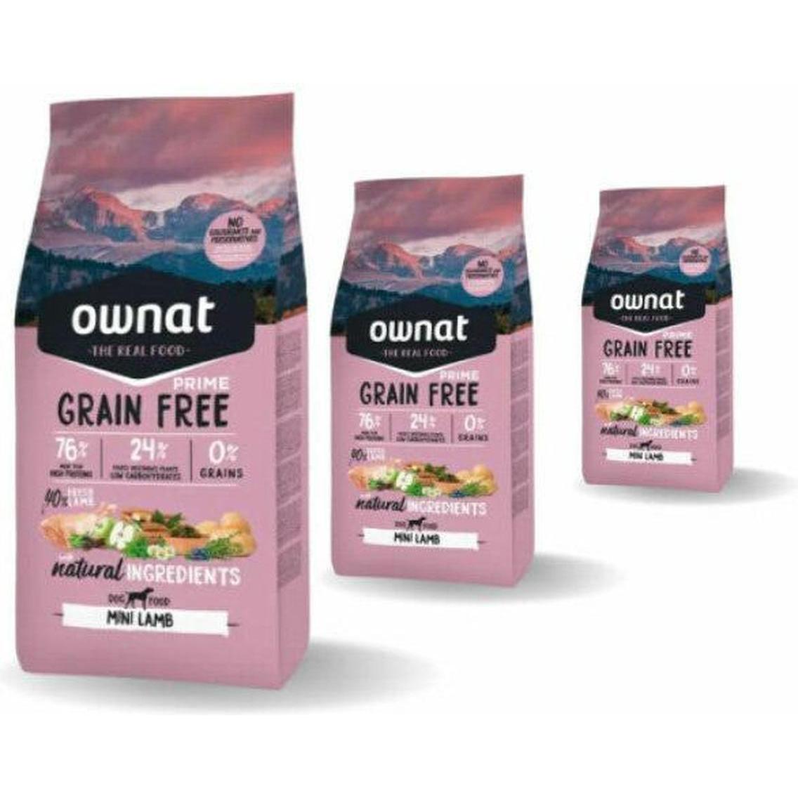 OWNAT Prime Mini Lamb 40% Agneau Frais Sans Céréales Chien Adulte Mini