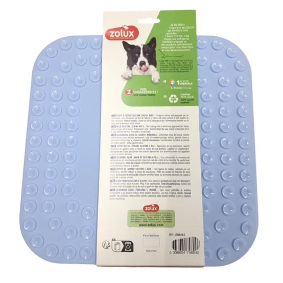 ZOLUX Tapis Écuelles Silicone L Bleu 55x39cm