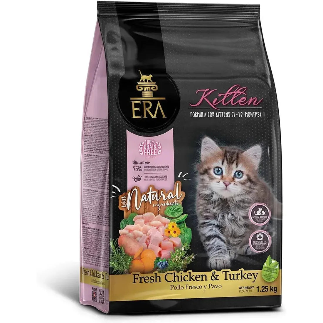 ERA Centurion Sans Cereales CHATON.- Poulet frais & dinde 1,25 kg