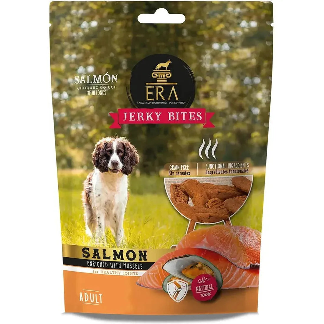 ERA Jerky Snack - Saumon enrichi de moules à lèvres vertes 90 g. NOUVEAU
