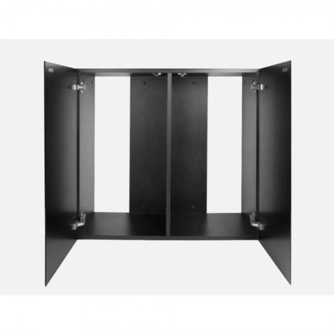 AQUAEL Meuble Glossy 150 Noir Portes Acrylique 150x50x72cm