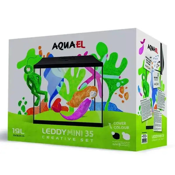 AQUAEL Aquarium Set Leddy Mini 35 Noir 19L