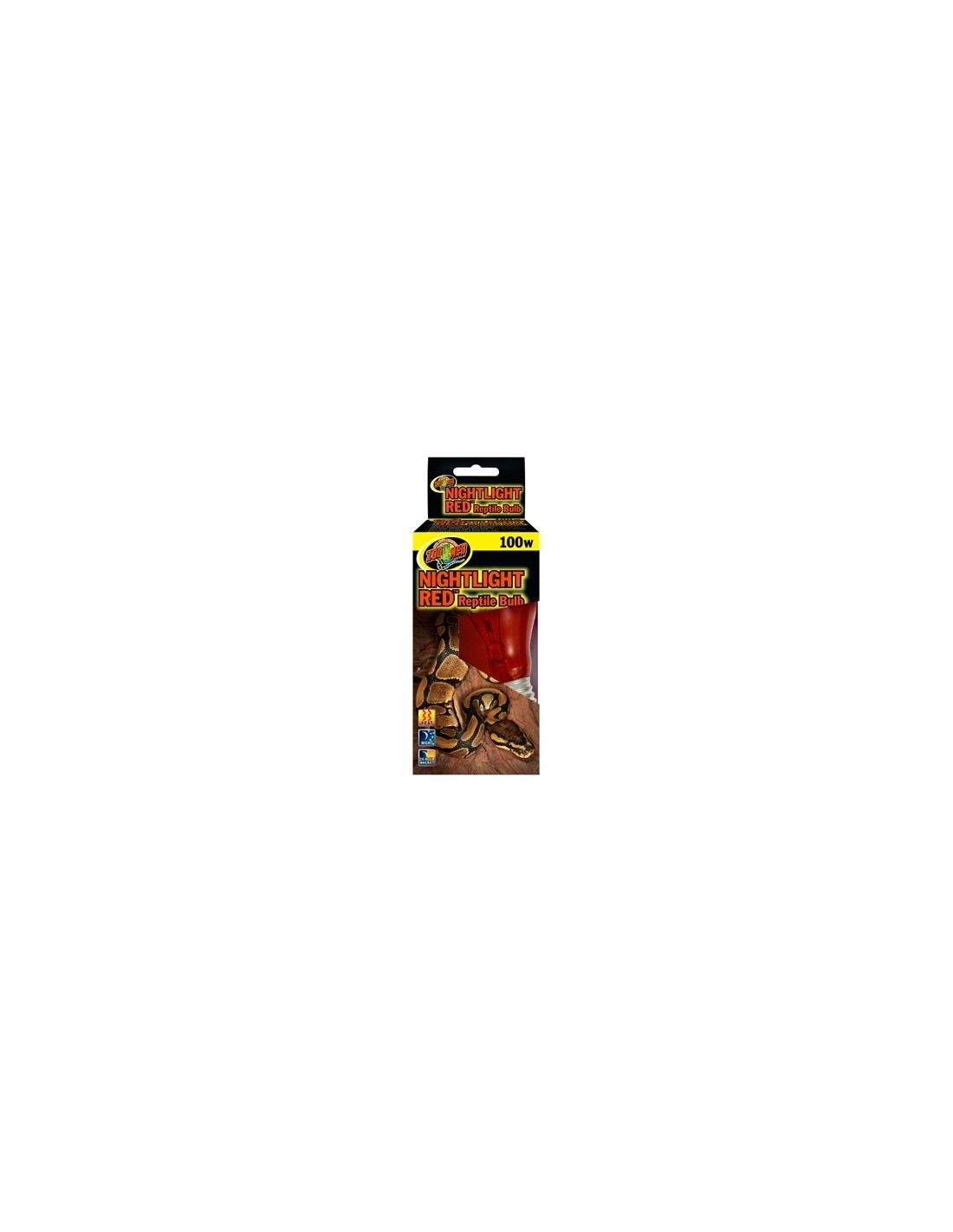 ZOOMED Lampe Nightlight Red 100W Ampoule chauffante rouge pour reptiles et petits animaux
