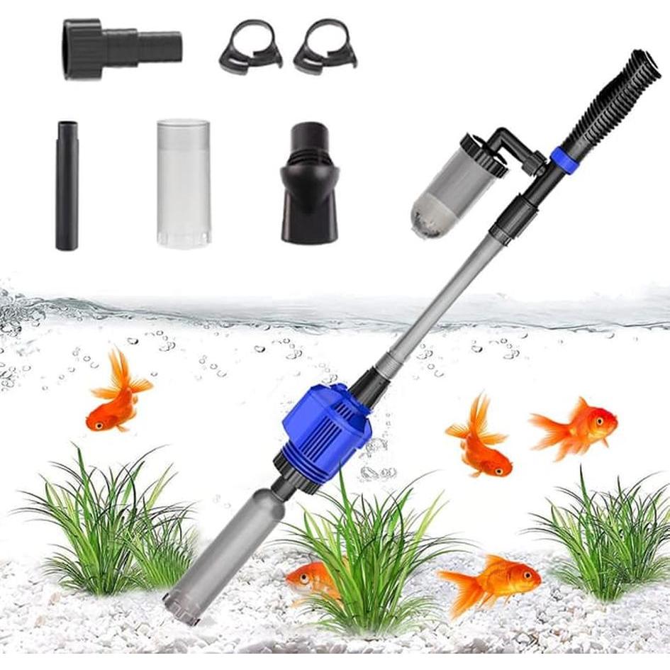 LAROY Aspirateur pour Aquarium avec Sac Facile à Nettoyer Longueur Réglable 40 cm