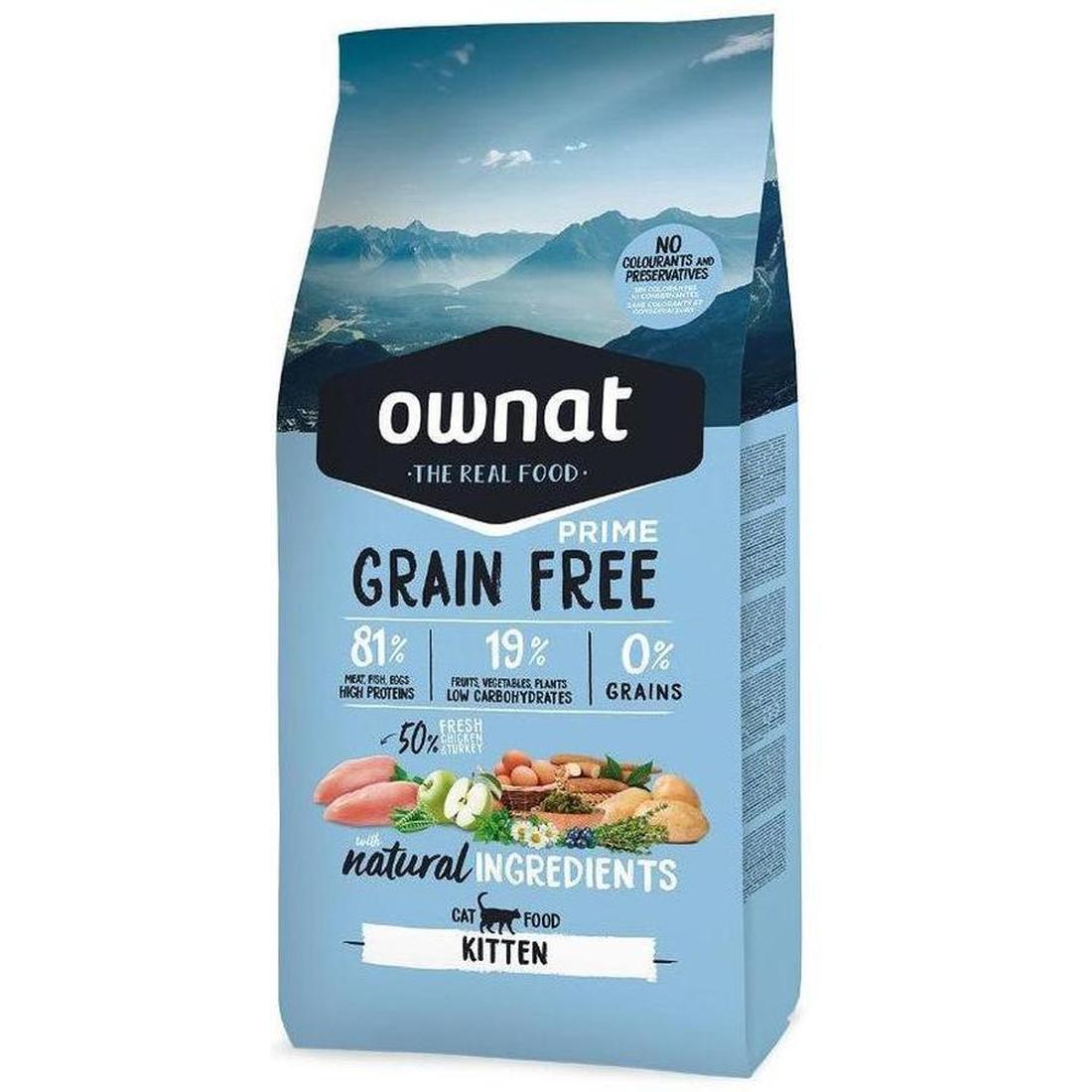 OWNAT Prime Kitten Grain Free Croquettes pour Chaton 3kg