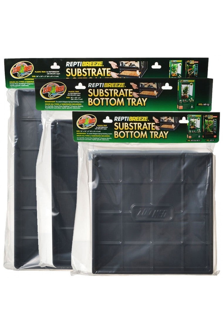 ZOOMED ReptiBreeze Substrate Tray pour NT10 NT11 NT15 Bac à substrat plastique amovible 16x16x2 pouces
