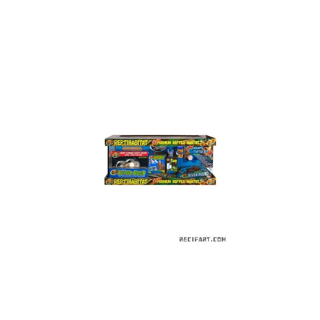 ZOOMED ReptiHabitat Kit Tortues Aquatiques 76x30x30cm avec Éclairage UVB et Filtre Submersible