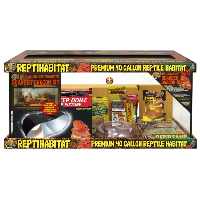 ZOOMED ReptiHabitat Kit Juvenile Dragon Barbu 76x30x30cm Terrarium Complet 20 Gallons