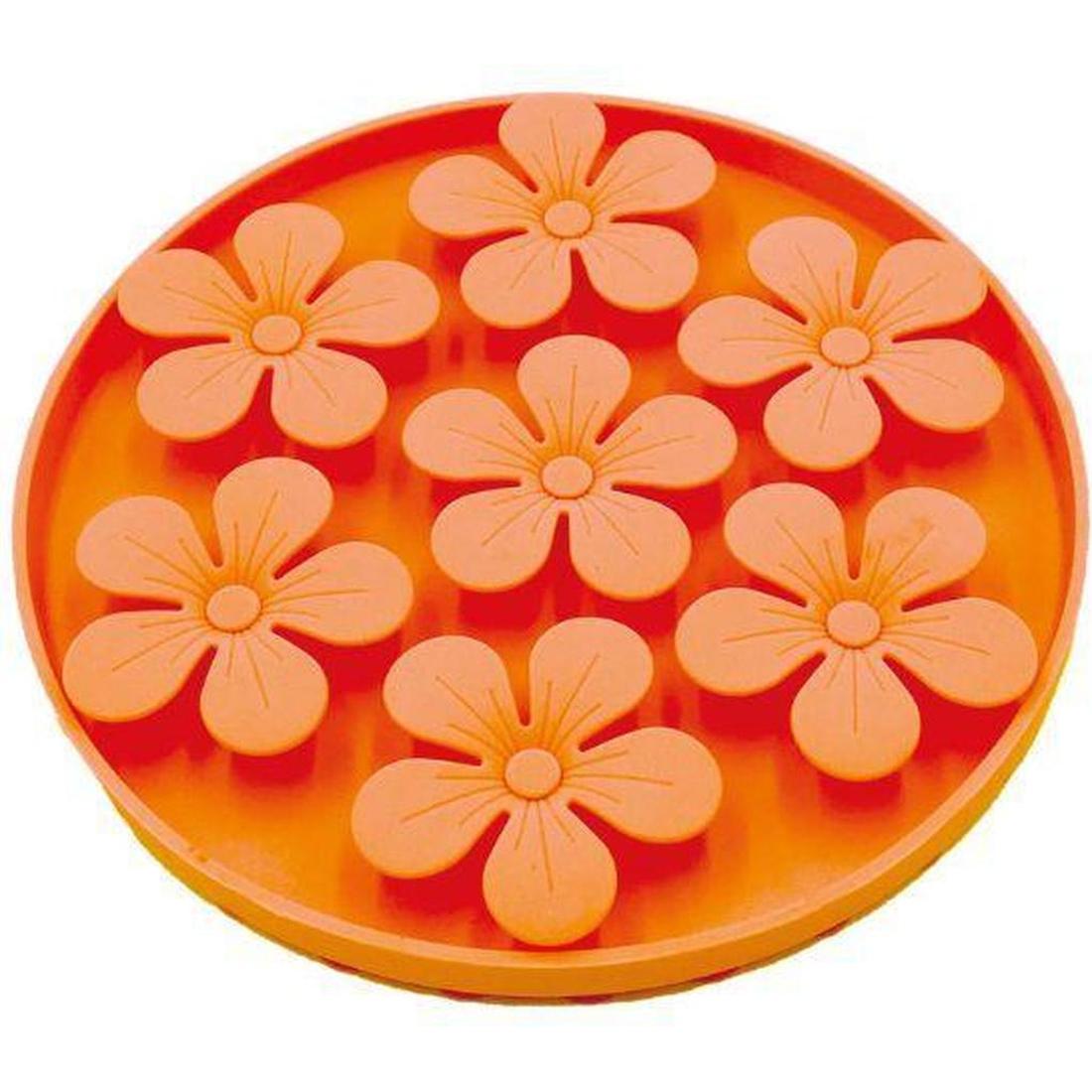 Tapis anti-glouton BubiChef LickFlower, orange