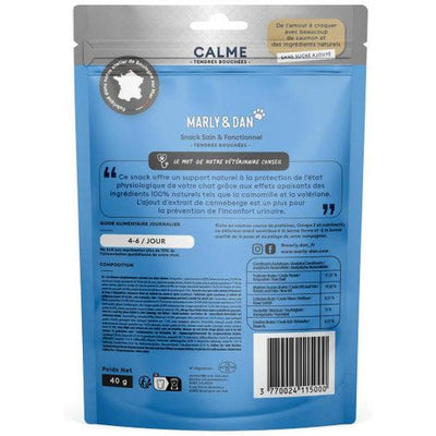 MARLY ET DAN Bouchées Calme pour Chat Saumon Camomille Valériane 40g