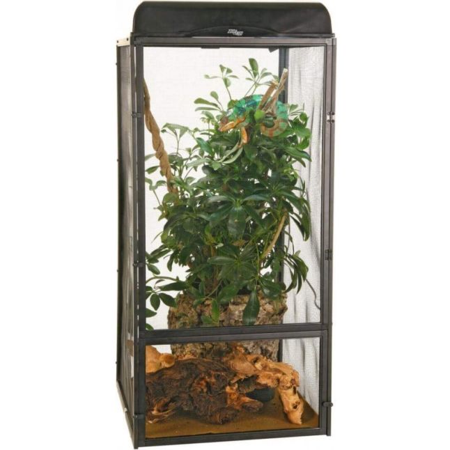 ZOOMED Terrarium ReptiBreeze Double Portes 91x46x91cm Aluminium Noir