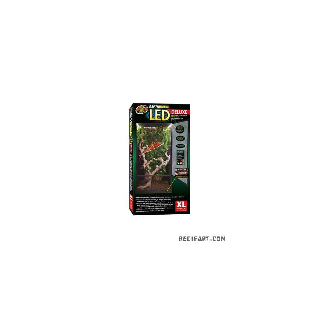 ZOOMED Terrarium ReptiBreeze LED Deluxe X-Large 61x61x122cm