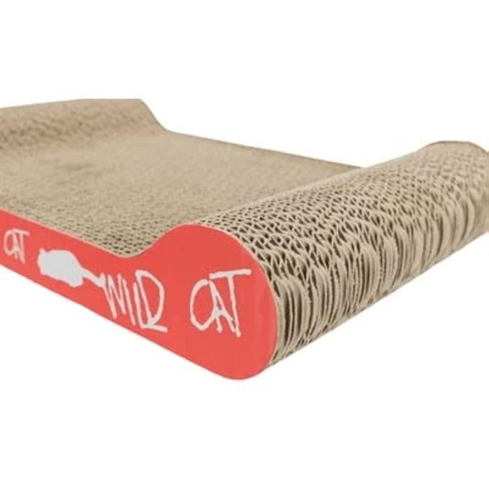 TRIXIE Plaque Griffoir pour Chaton en Carton Forme Souris Blanc 35x2,5x29,5cm