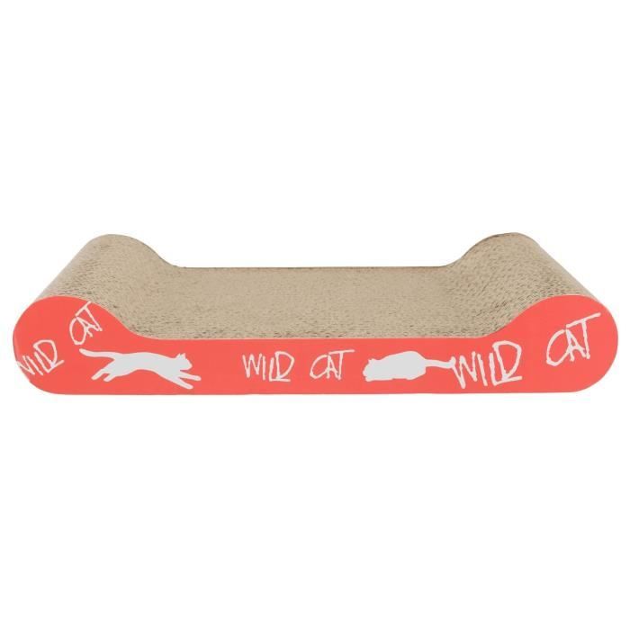 TRIXIE Plaque Griffoir pour Chaton en Carton Forme Souris Blanc 35x2,5x29,5cm