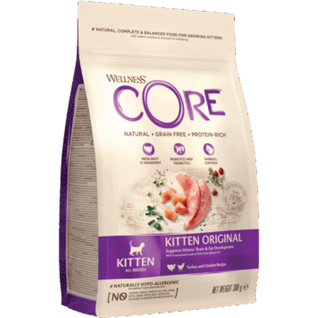 WELLNESS CORE Chaton Croquettes Dinde Poulet 300g
