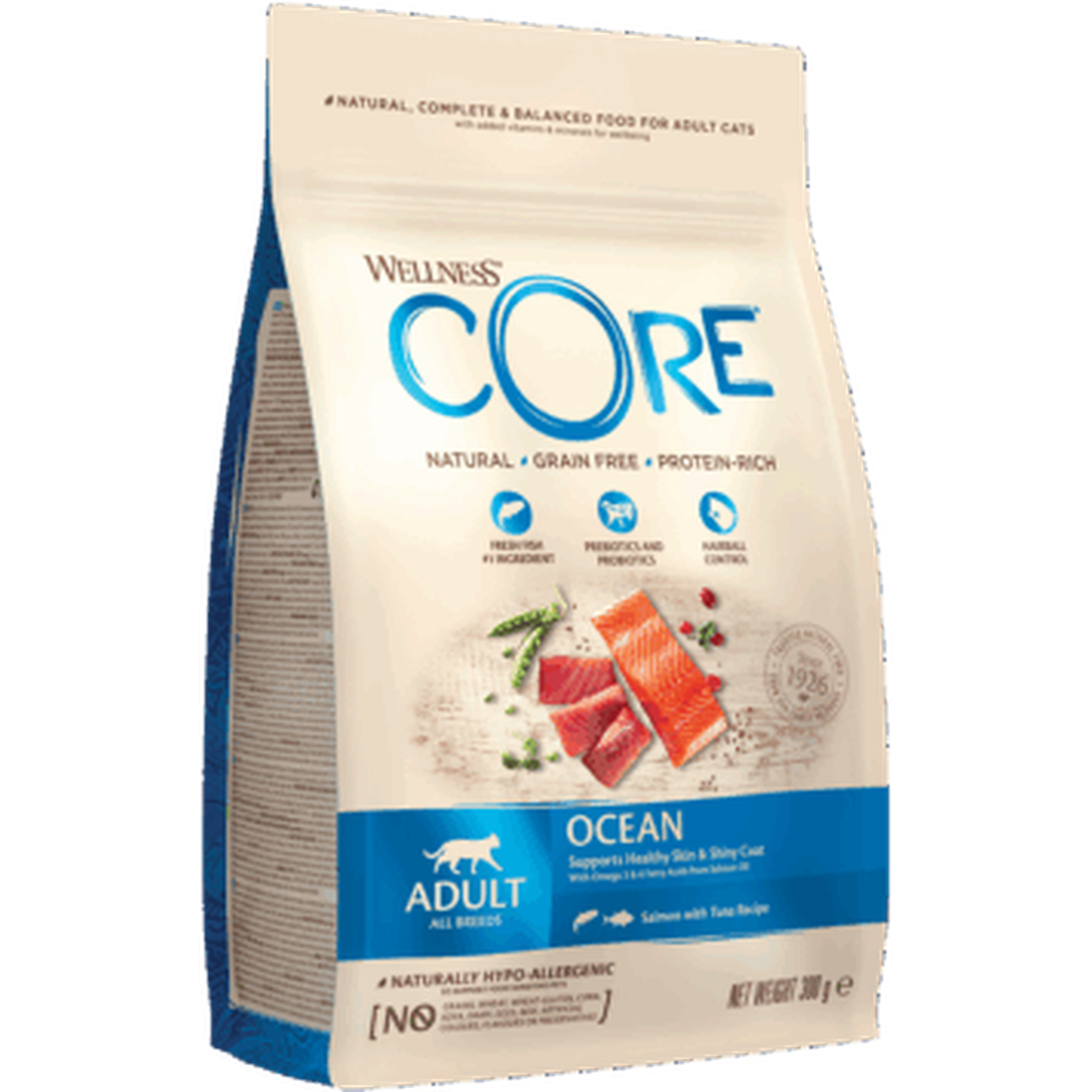 WELLNESS CORE Chat Croquettes Ocean Saumon & Thon 300g